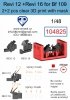 Omask 104825 Revi 12 + Revi 16 for Bf 109 Clear 3D Print (2+2 pcs) 1/48